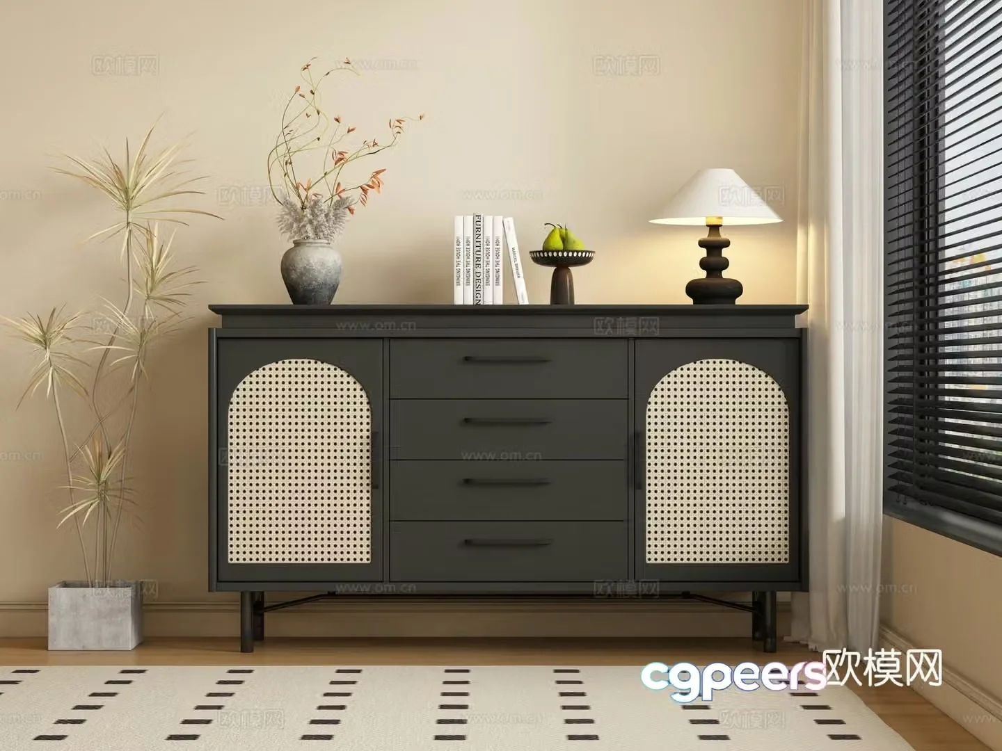 Middle-aged sideboard 3D model