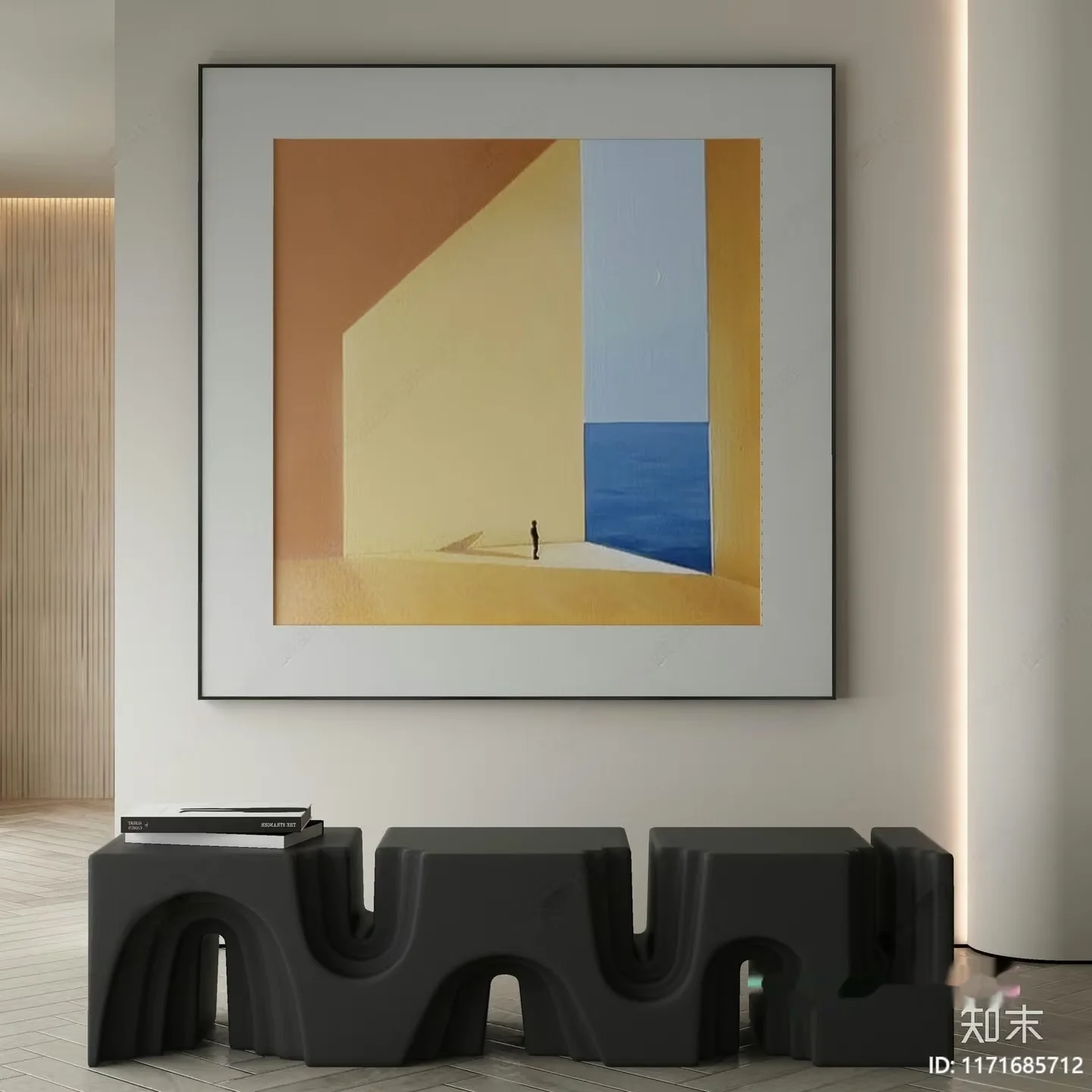 Modern Minimalist Living Room 3D Model – 350 – VRAY Render