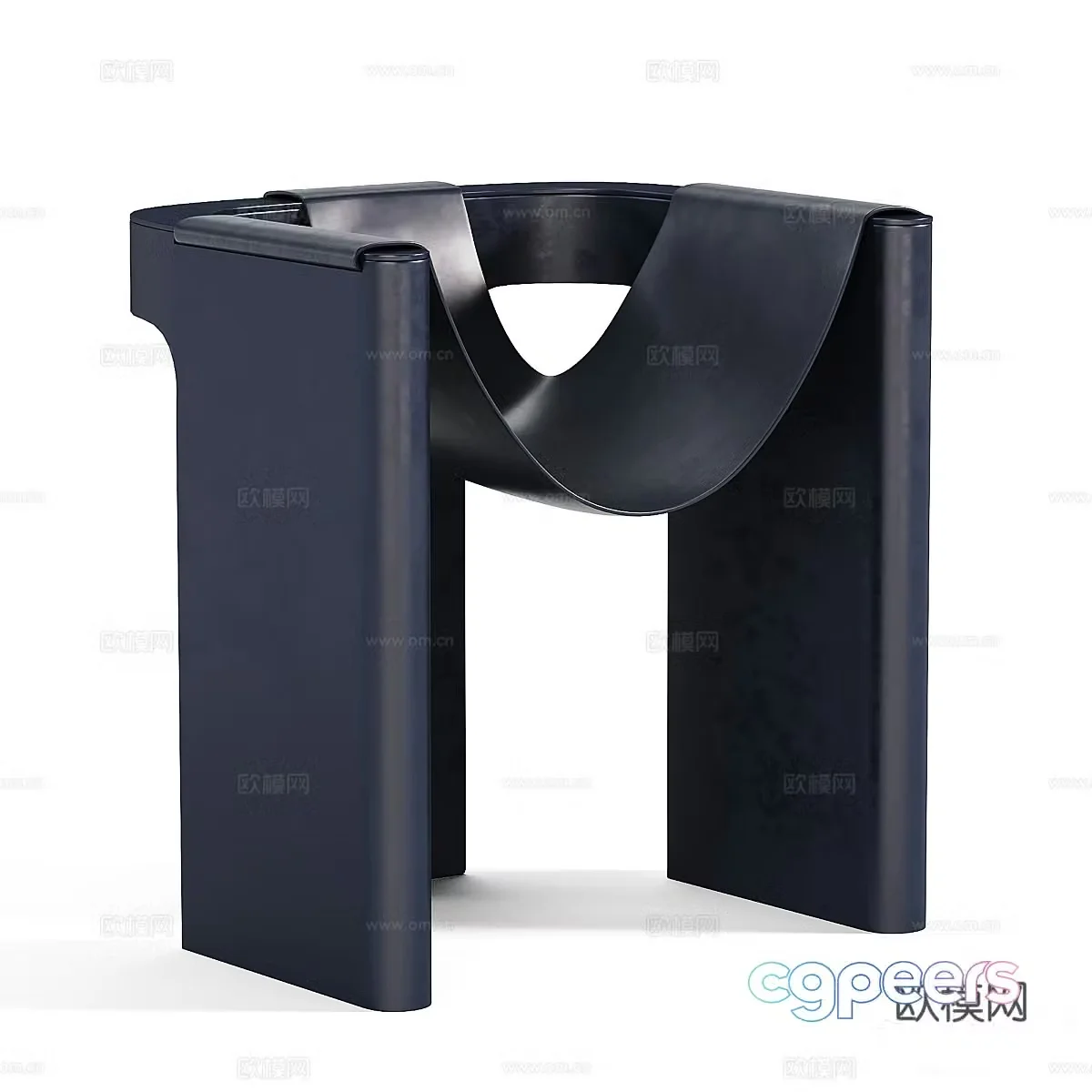 Modern Italian leather chair 3d model