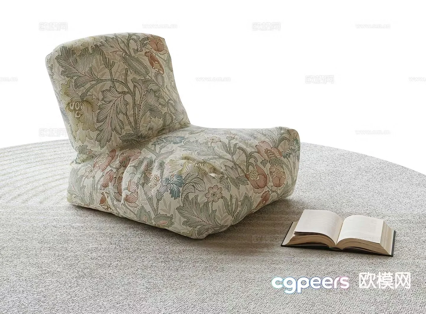 Modern beanbag sofa 3d model