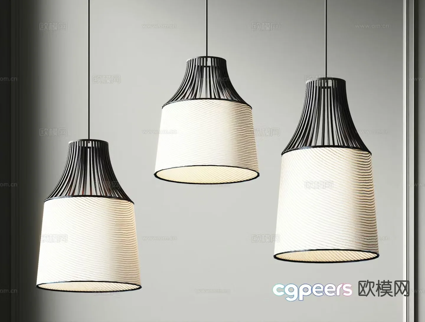 New Chinese style chandelier restaurant chandelier 3d model