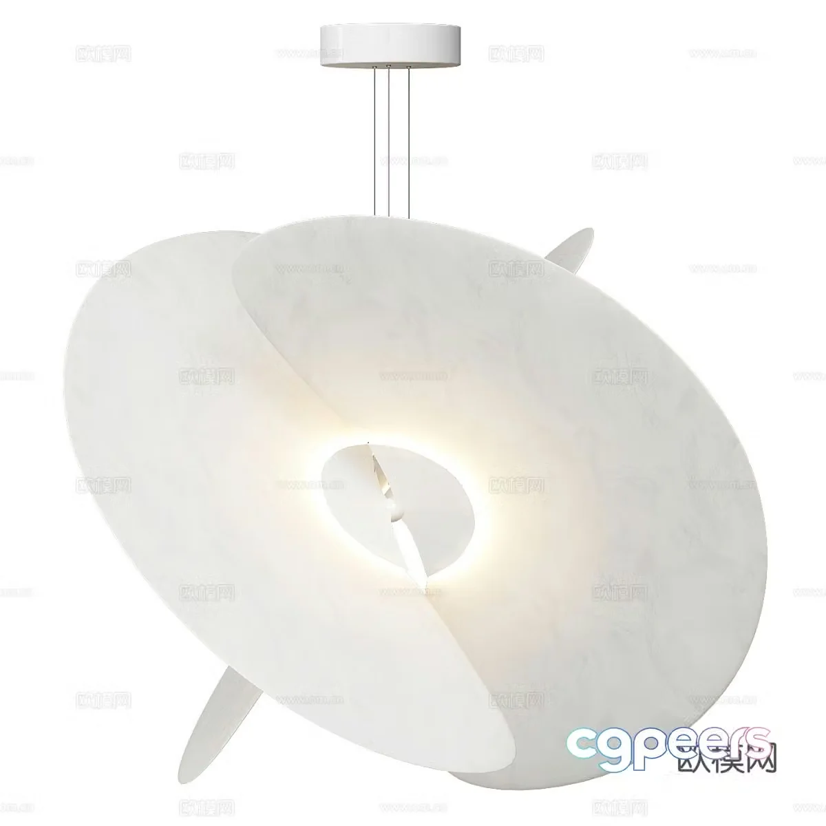 Luceplan Levante Chandelier 3d Model