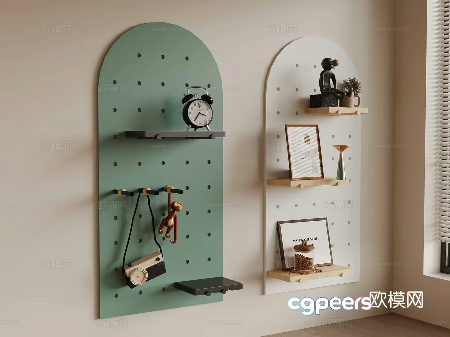 Modern hole board wall decoration decoration 3d model