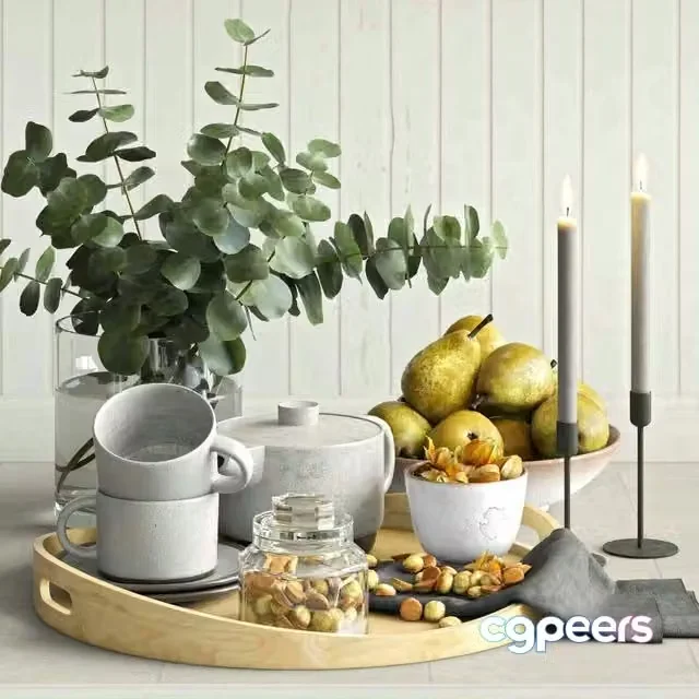 3ds Max Free – decorative set for the kitchen
