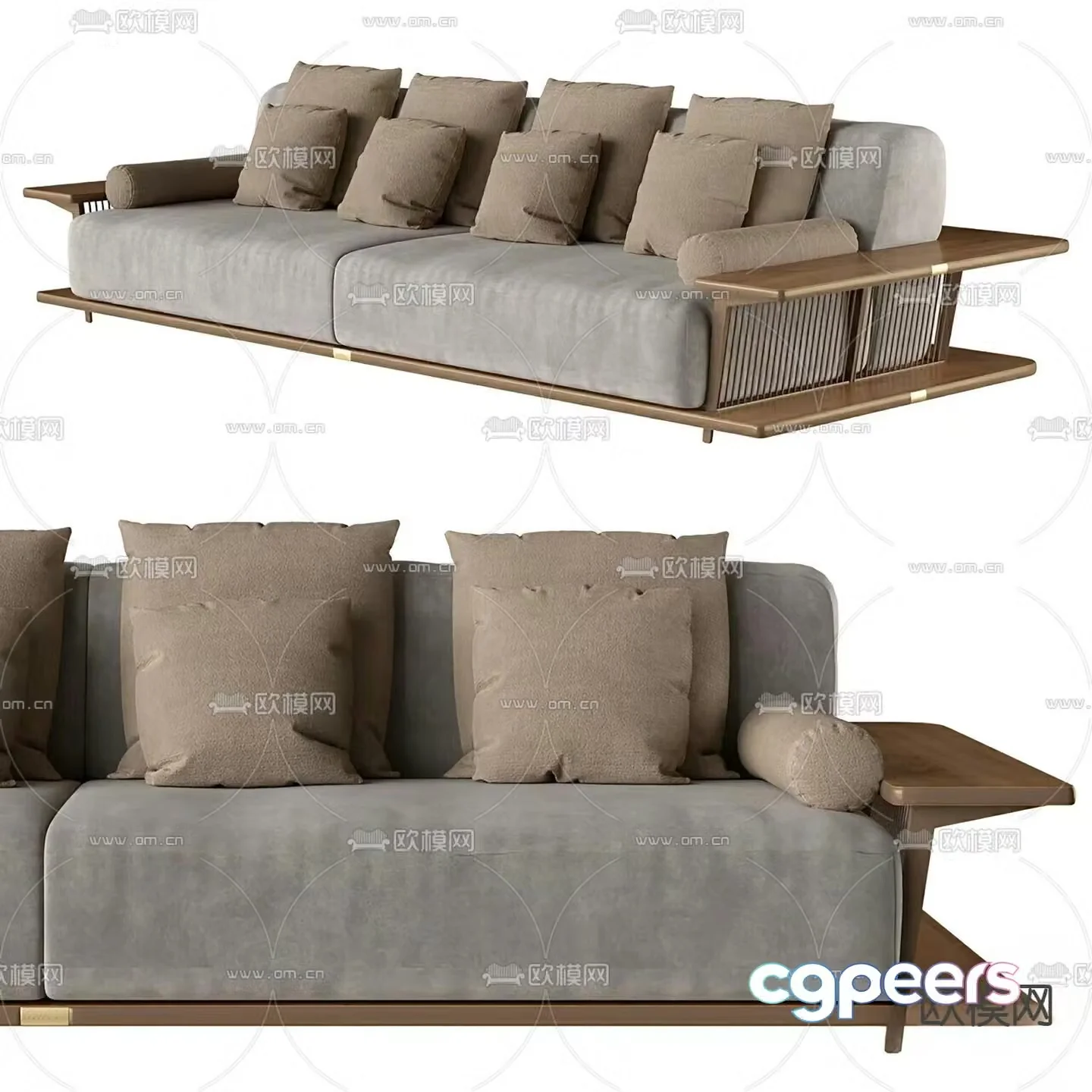 Visionnaire fabric multiplayer sofa 3d model