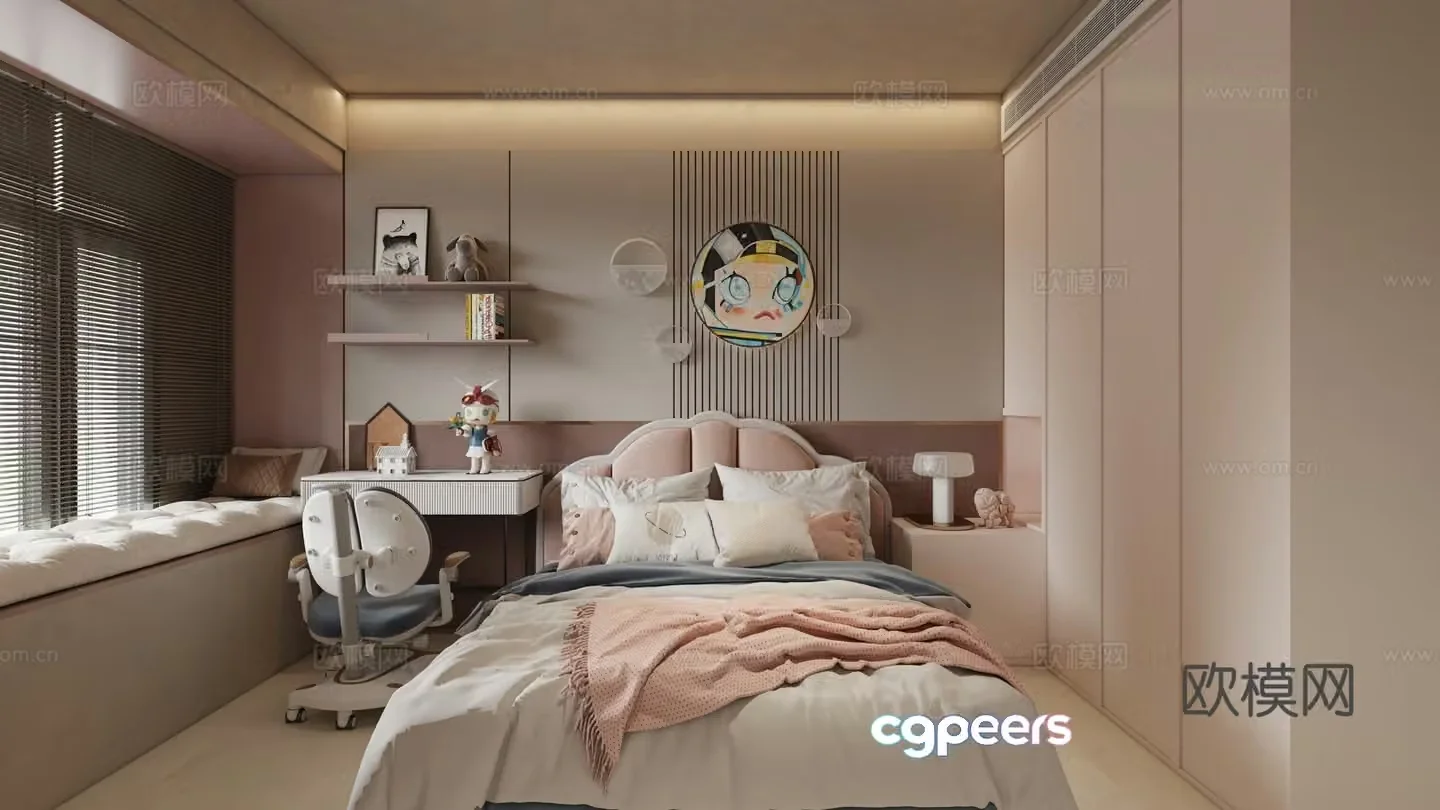 Modern children’s room 3d model