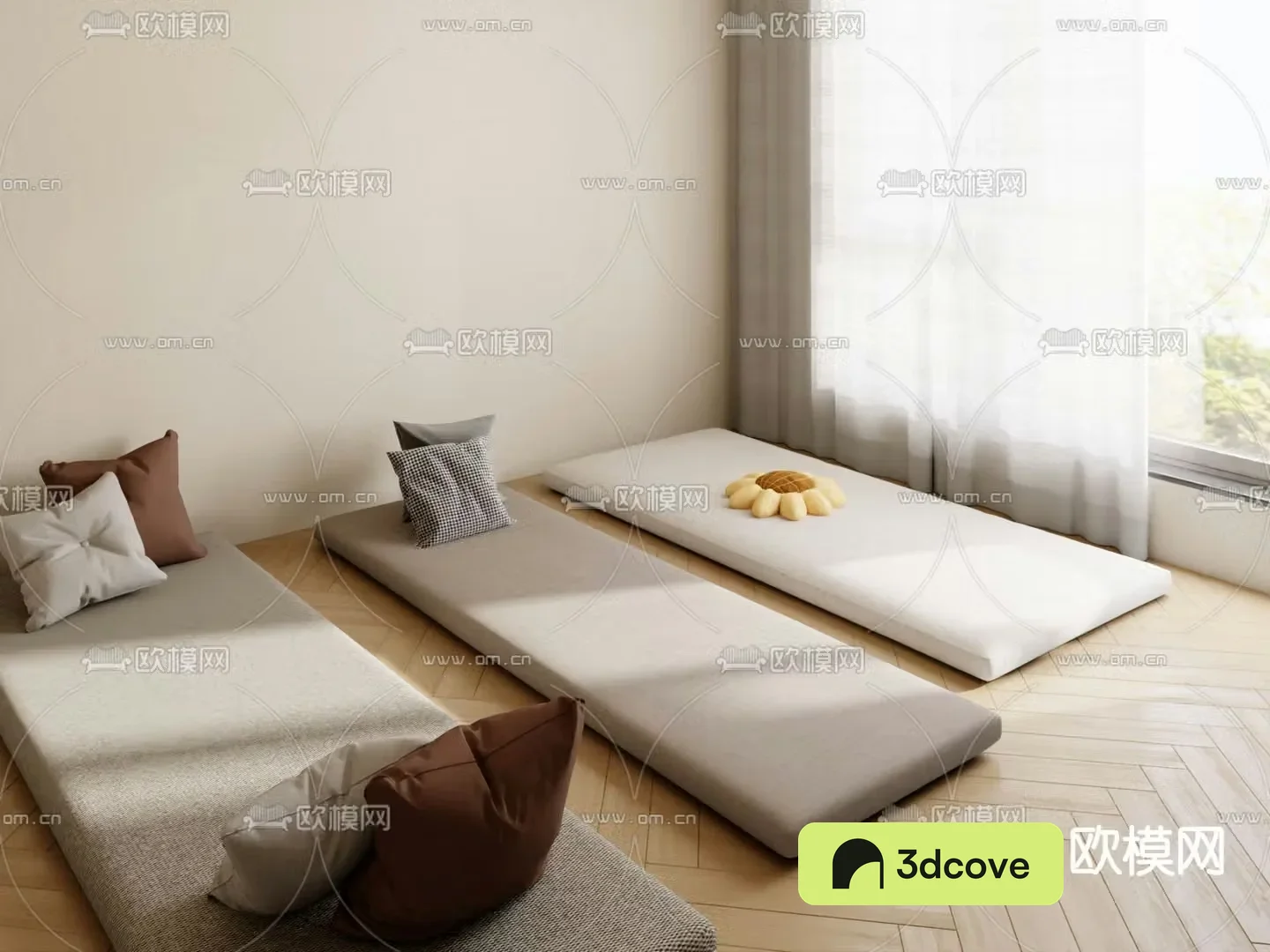 Cushion bay window cushion