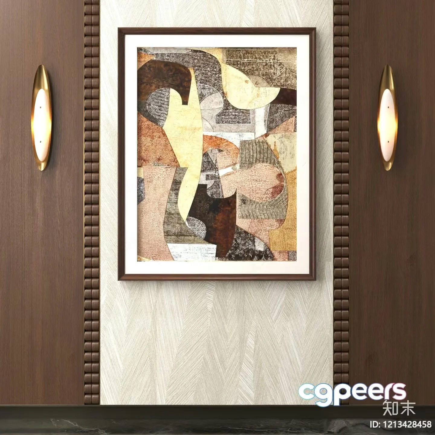 Abstract Art Piece 3D Model – 5007 – VRAY Render