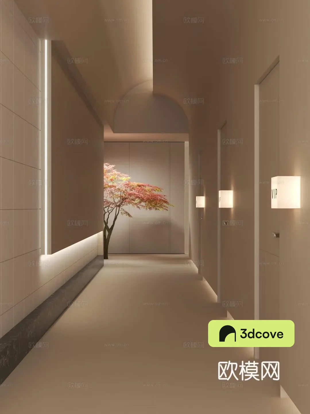 Modern Cream Corridor Office Corridor Beauty and Hairdressing Medical Beauty Store Hotel Channel Beauty Salon Channel