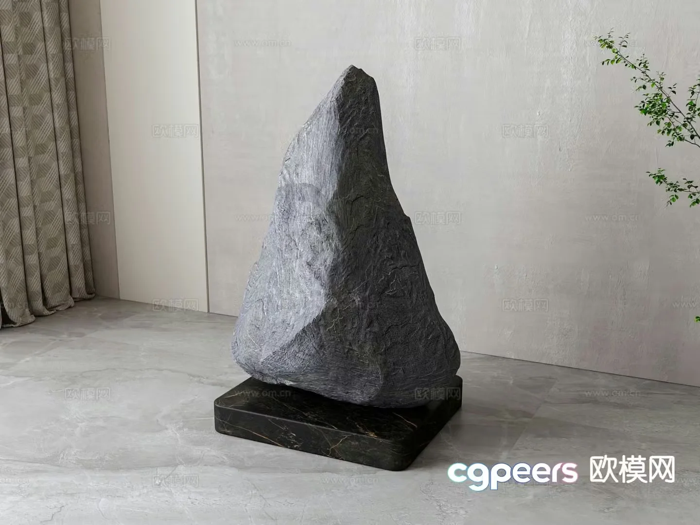 New Chinese style stone rockery landscape stone 3d model