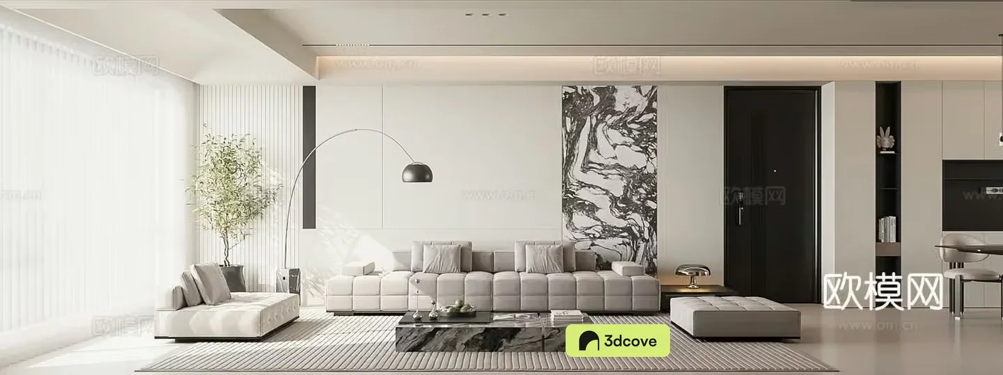 Modern minimalist living room