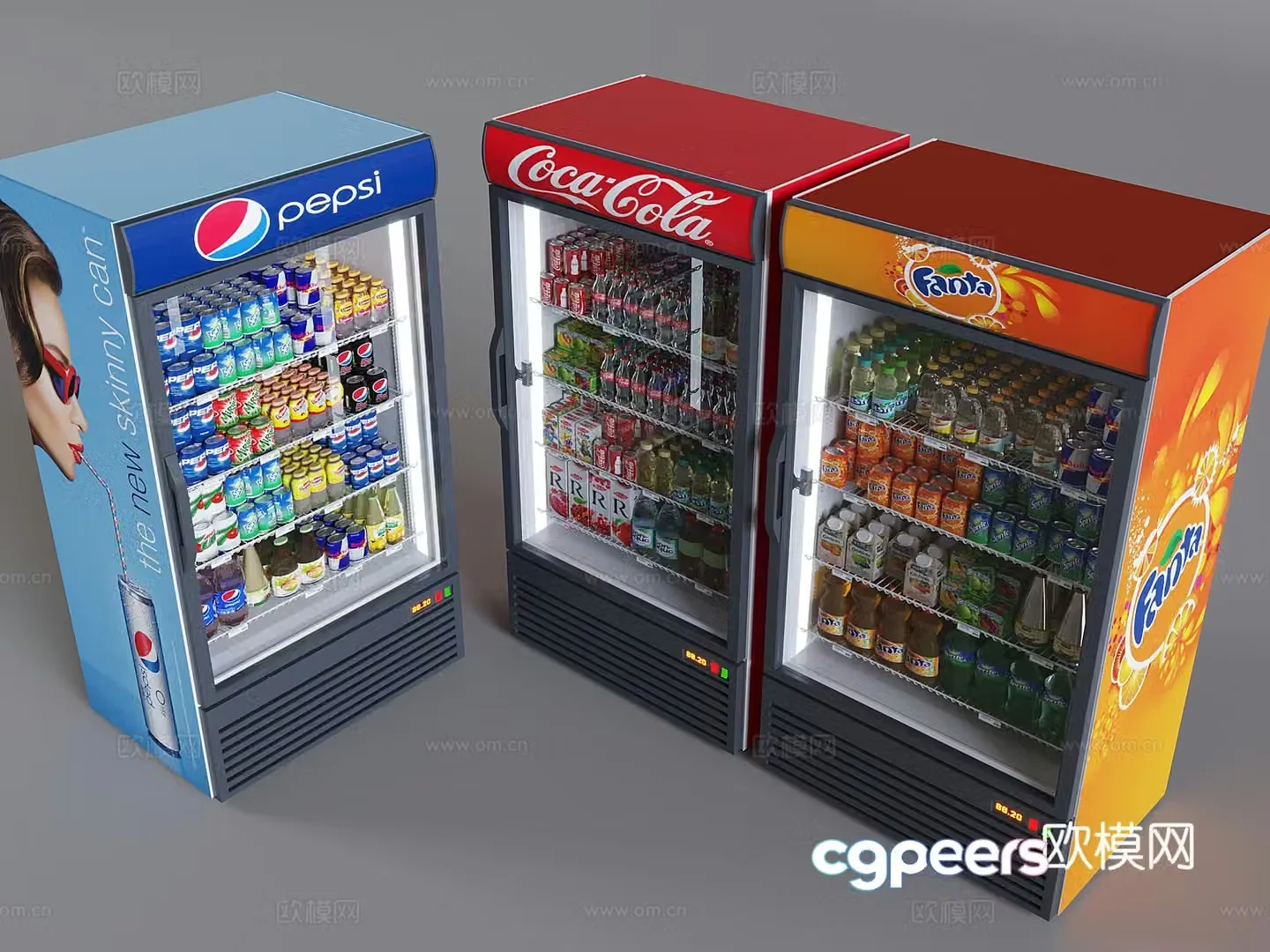 Refrigerator refrigerator and cold drink cabinet beverage refrigerator and fresh-keeping cabinet 3D model
