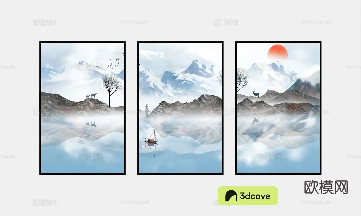 New Chinese style decorative painting landscape painting hanging painting