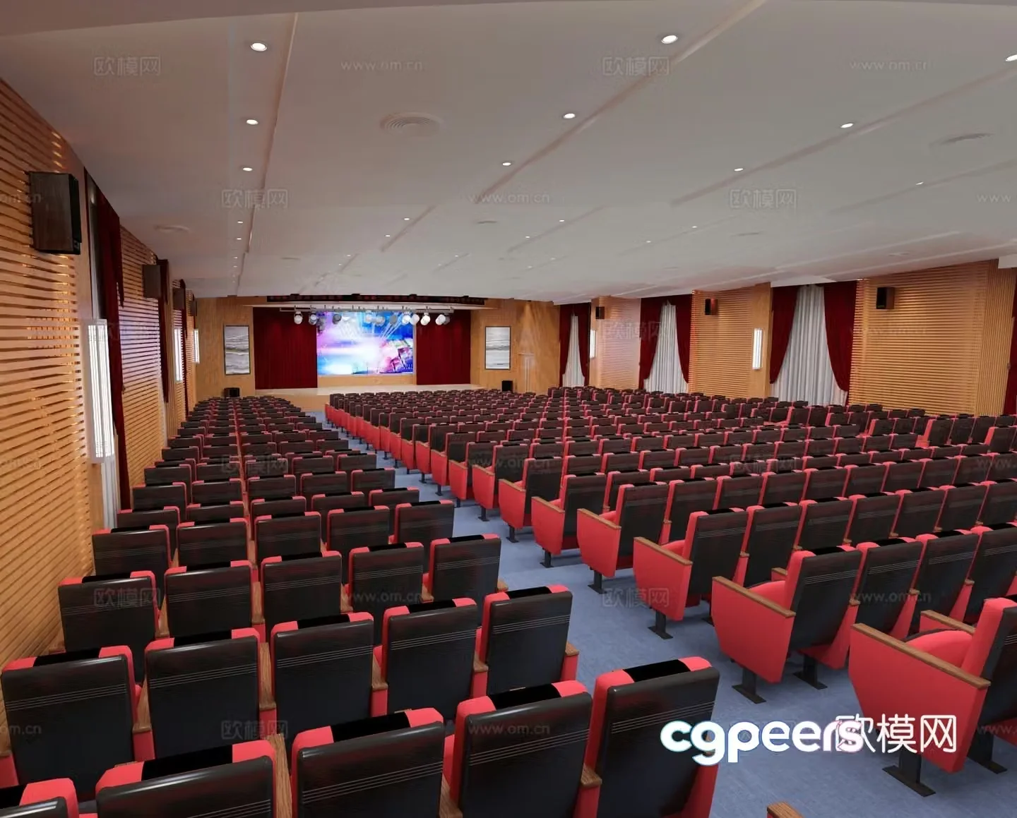 Modern lecture hall conference hall 3d model