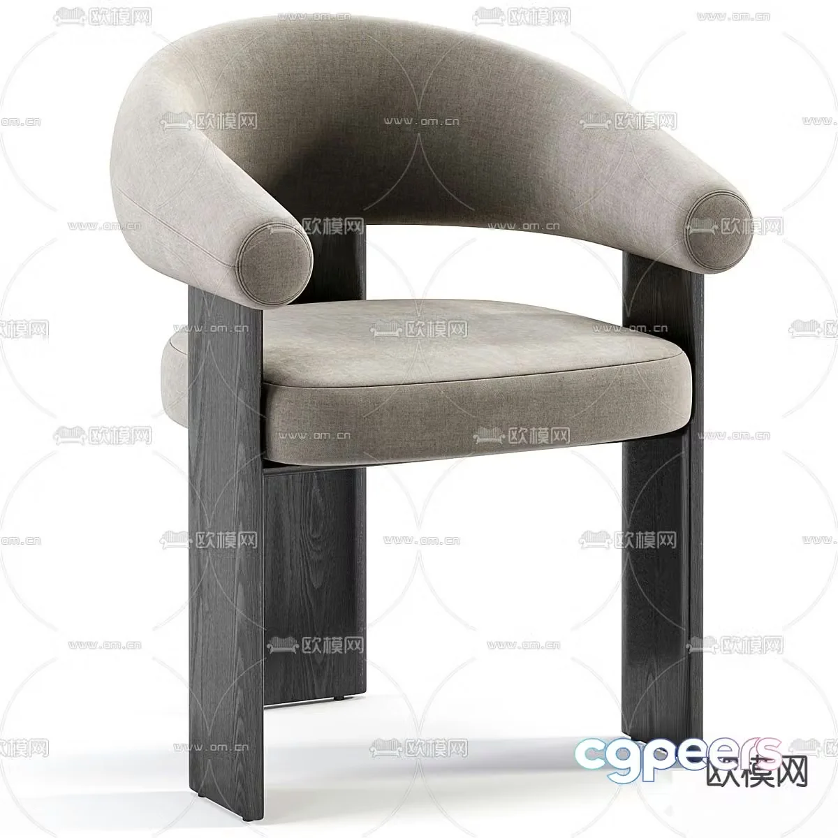 Bracci chair dining chair 3d model