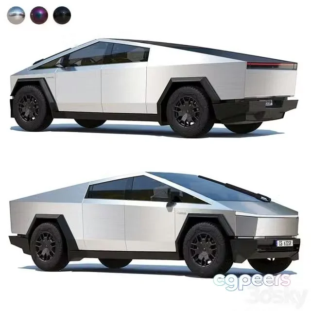 3ds Max Free – Tesla Cybertruck mid-poly