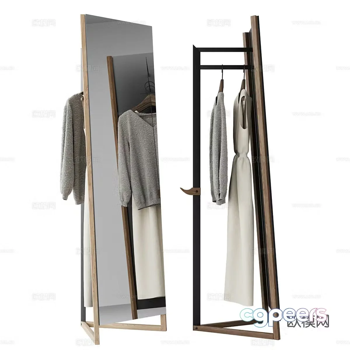 New Chinese dressing mirror 3D model