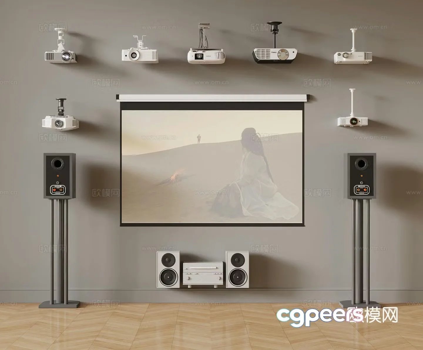 Modern projector 3d model