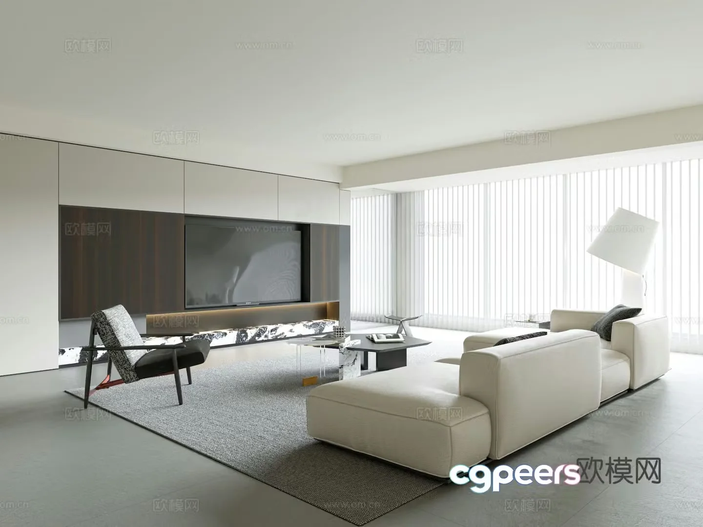 Modern living room 3d model