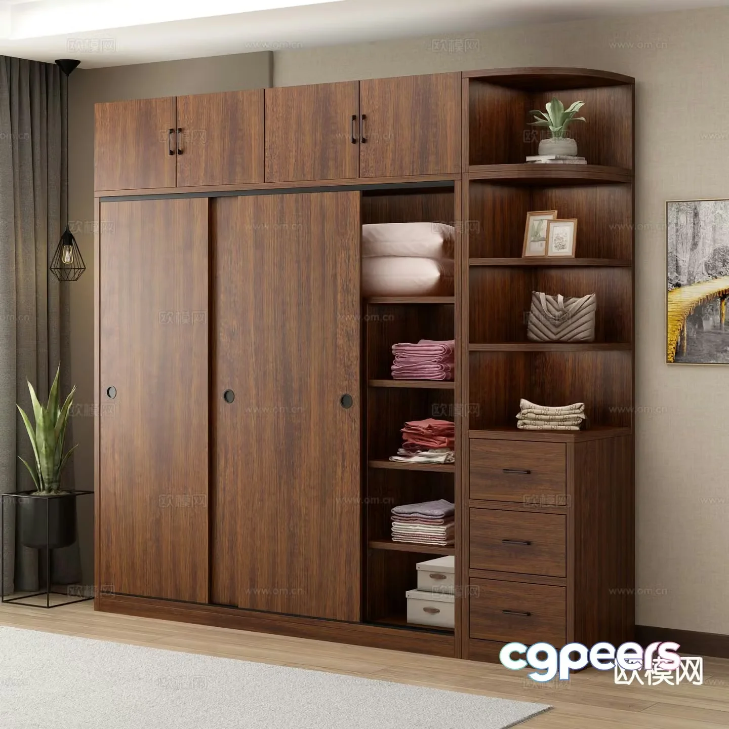 Modern wardrobe 3d model