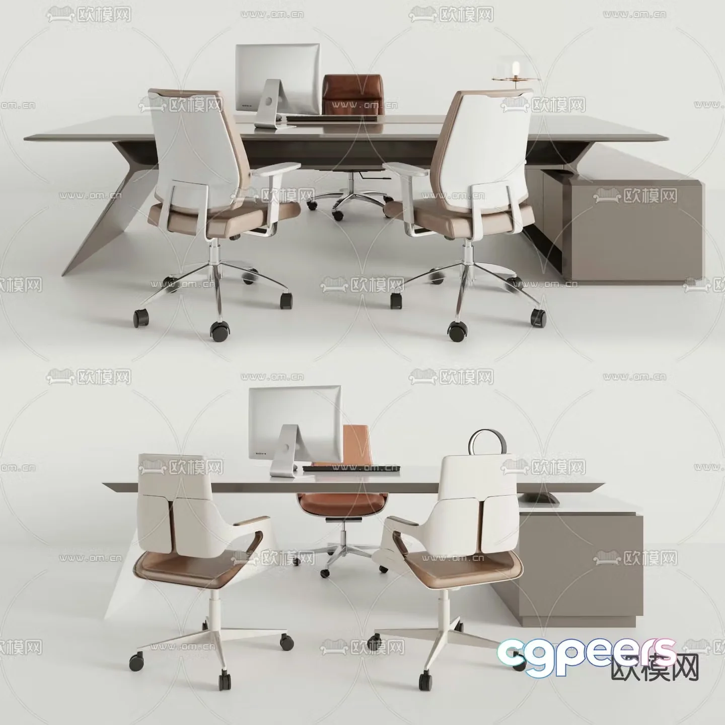 Executive desk boss desk office desk executive desk 3d model