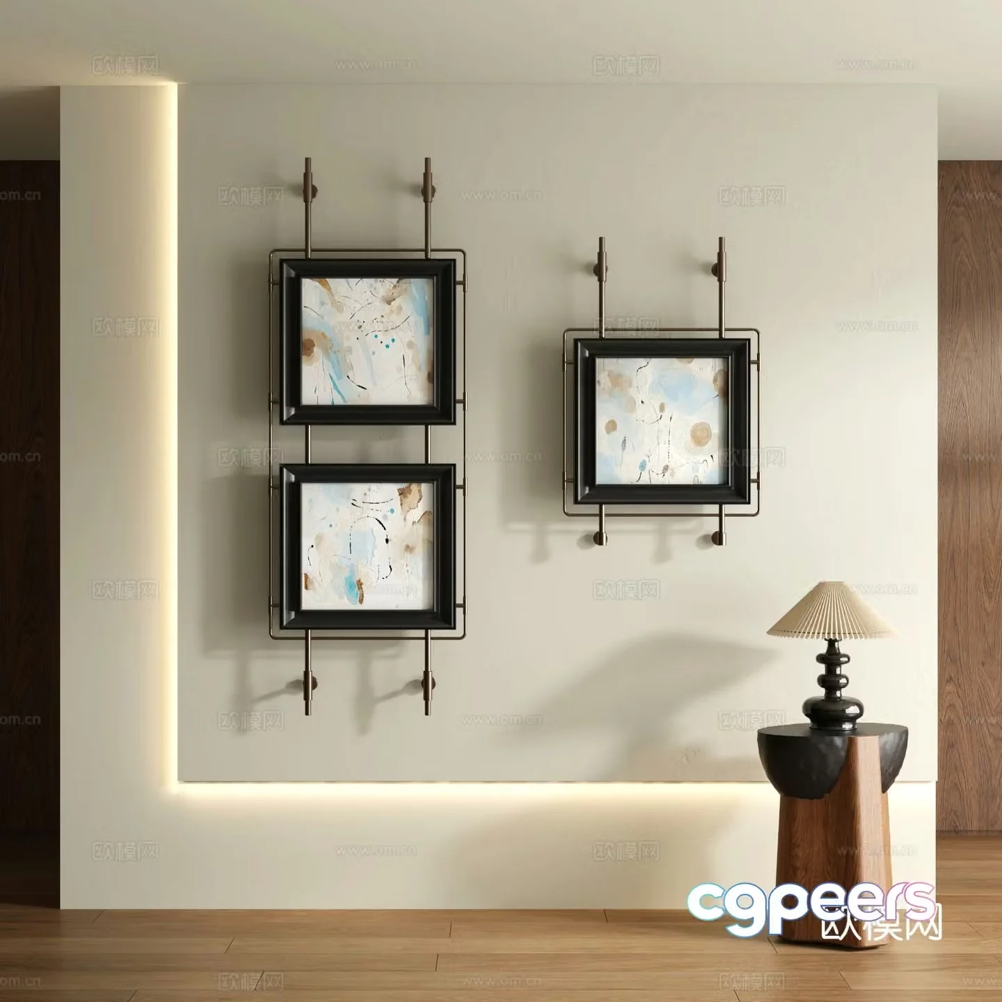 Medieval style texture painting decorative painting 3d model