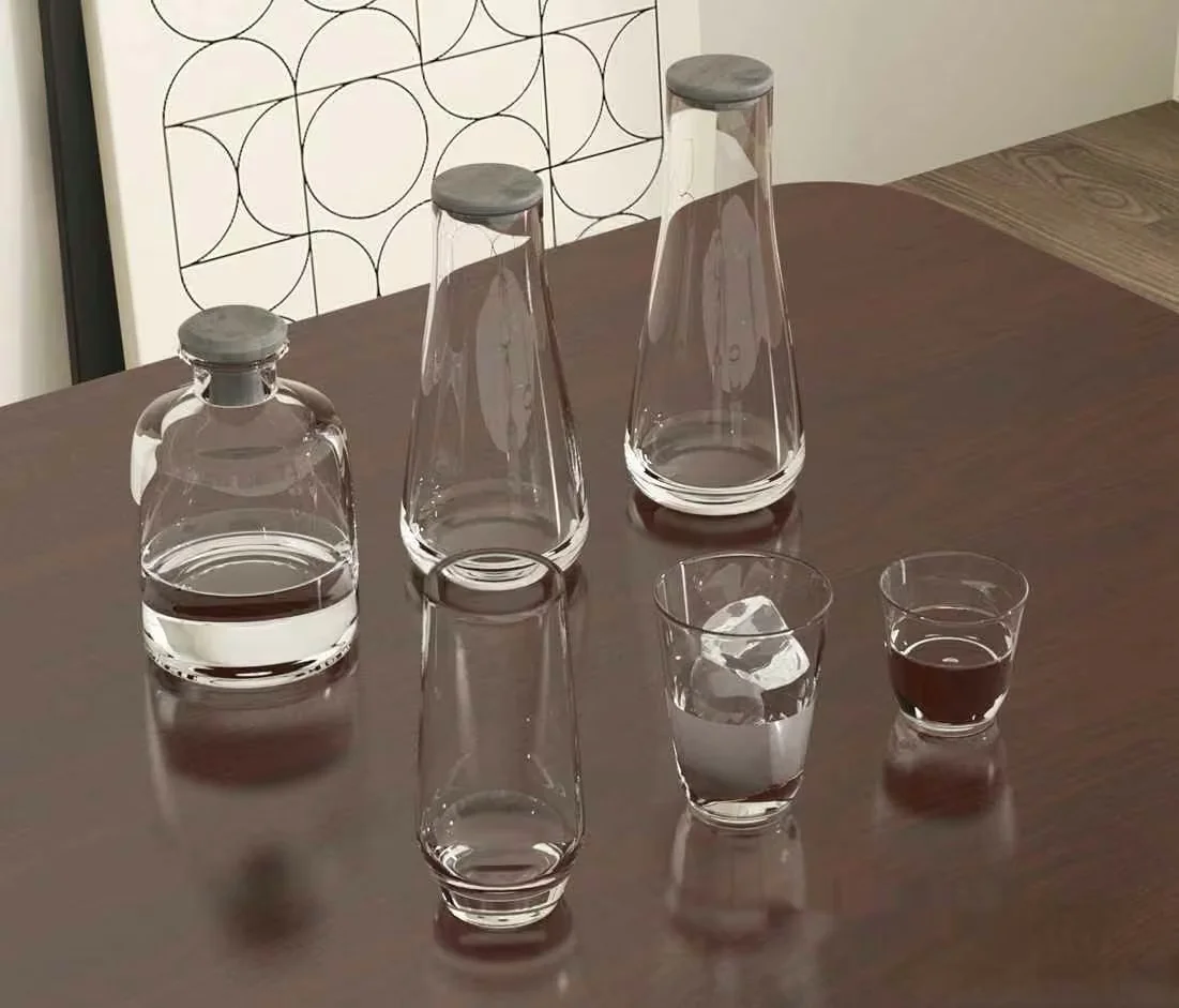 Clear Glass Containers 3D Model – 8170 – VRAY Render