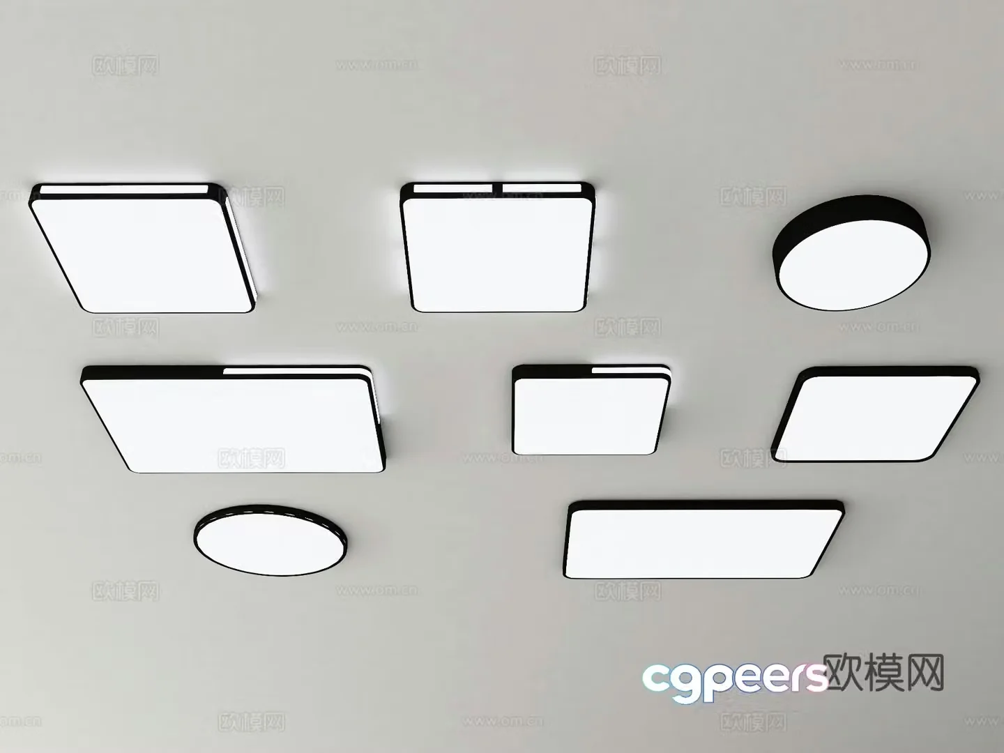 Modern ceiling lamp 3d model