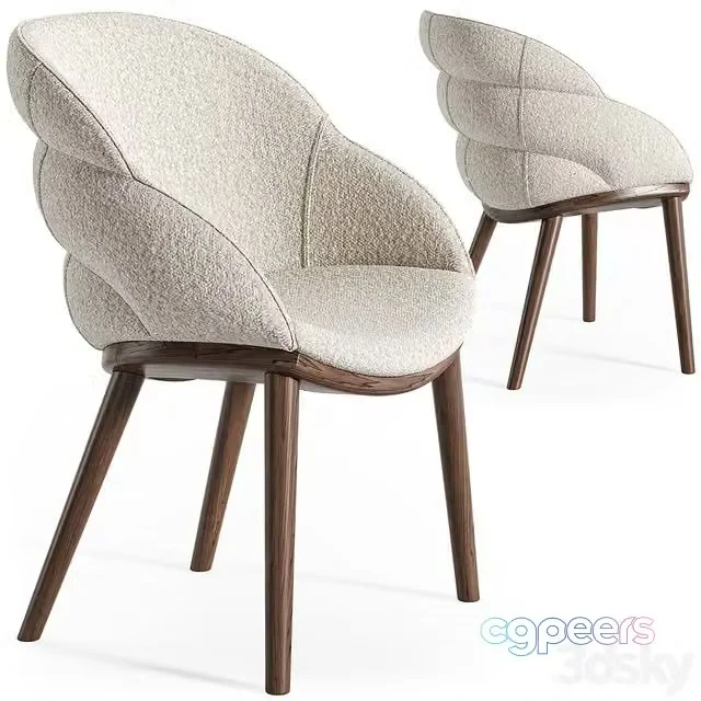 3ds Max Free – Cattelan Italia Camilla wood armchair