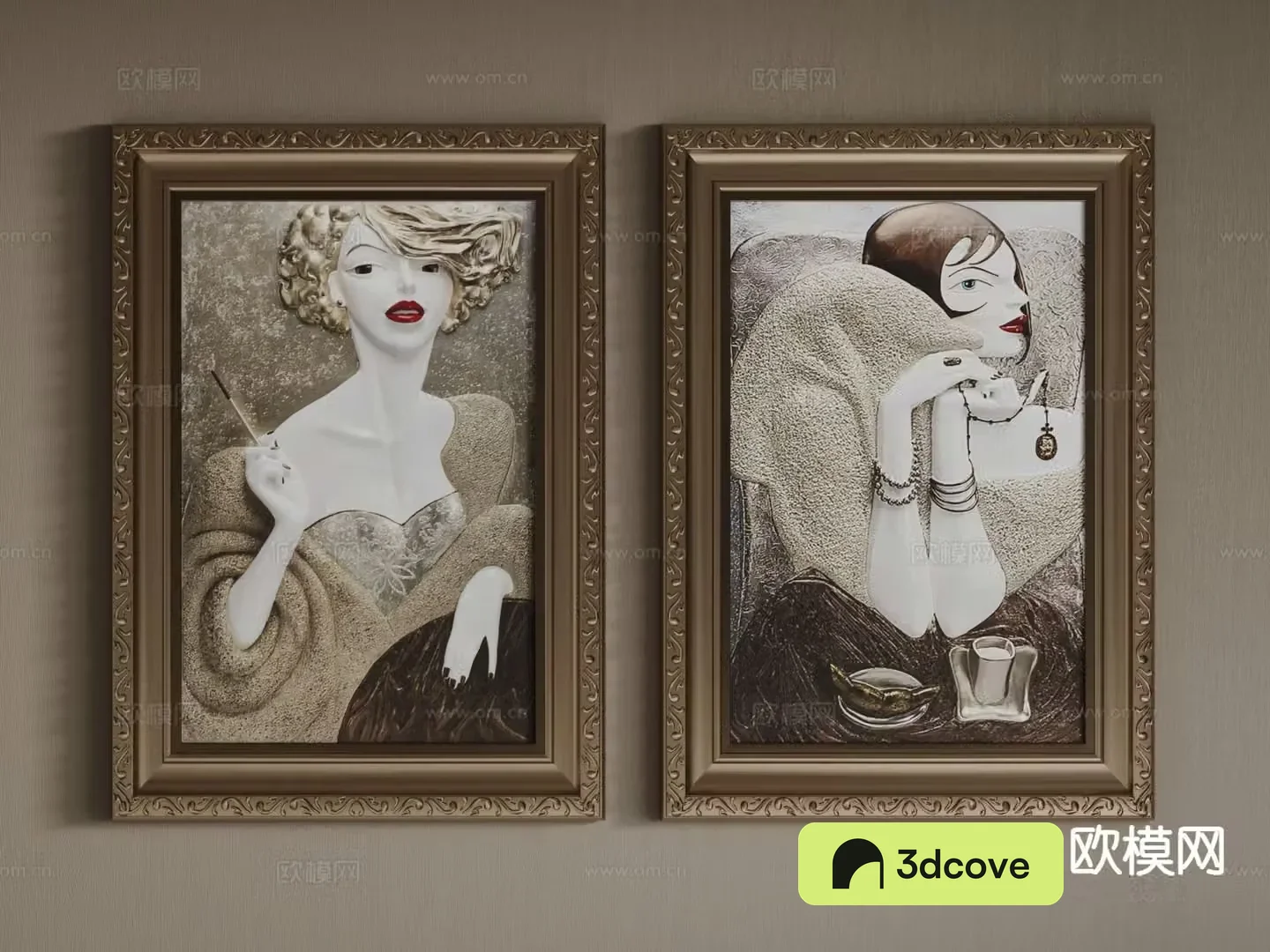European decorative painting frame painting character hanging painting