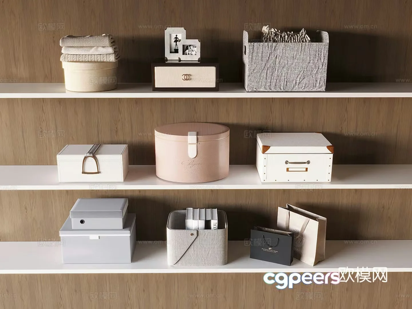 Felt storage box sorting box Jewelry box Gift box 3D model
