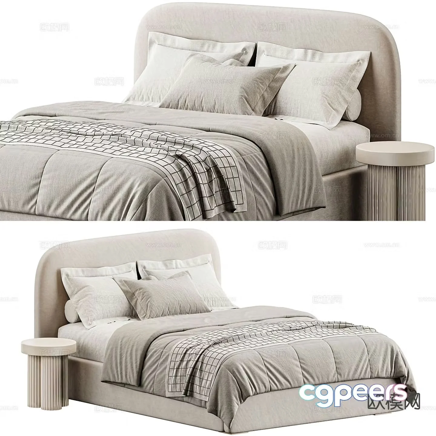 Divan.ru modern double bed 3d model