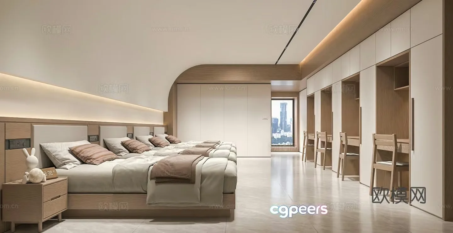 Modern dormitory 3d model