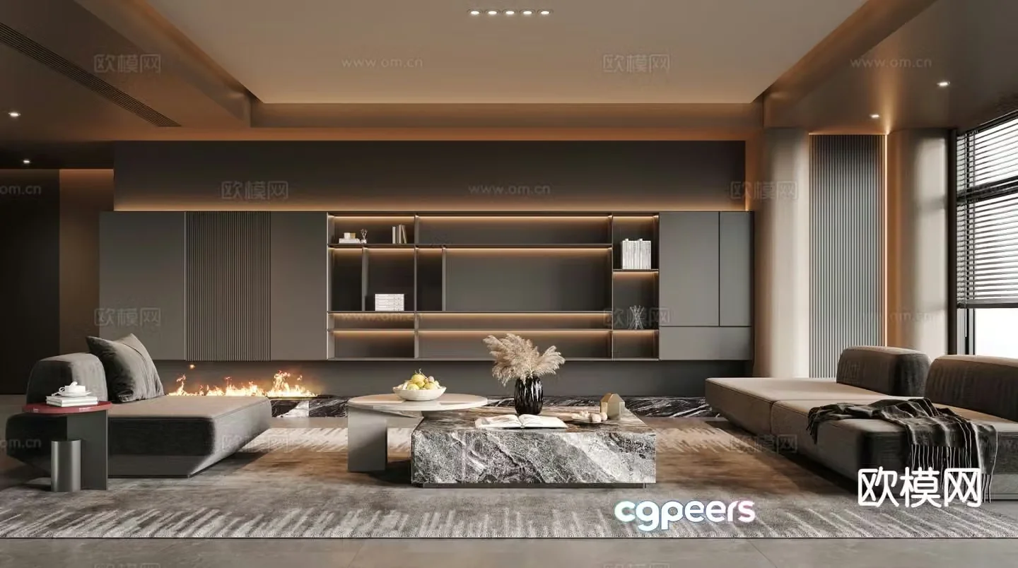 Italian living room 3d model