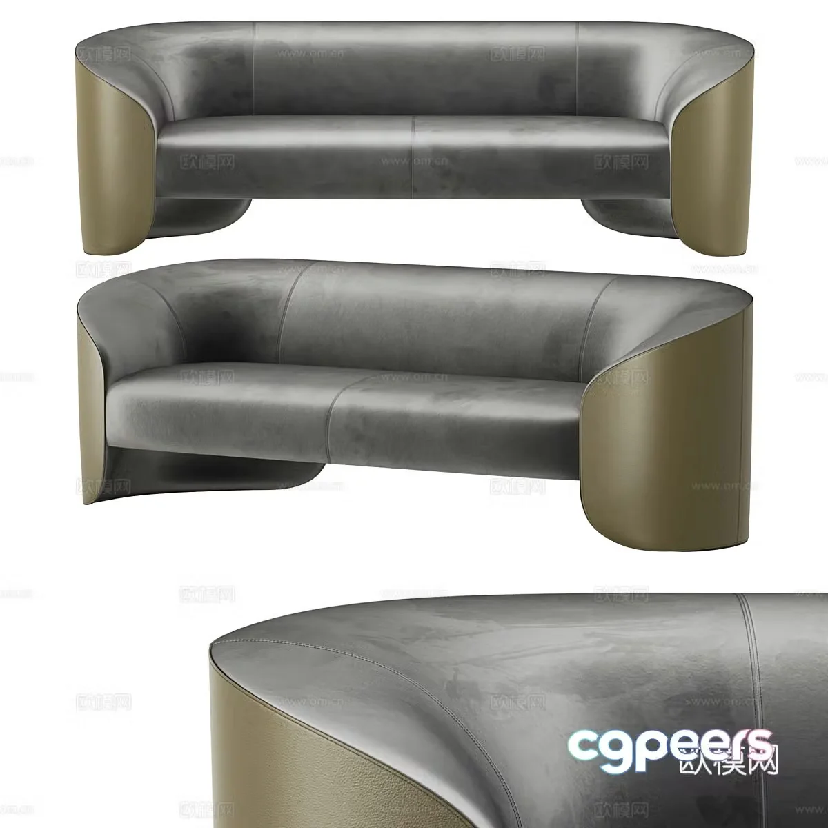 Modern love sofa 3d model