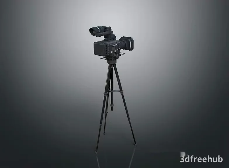 Black Video Camera 3D Model – 23579 – VRAY Render