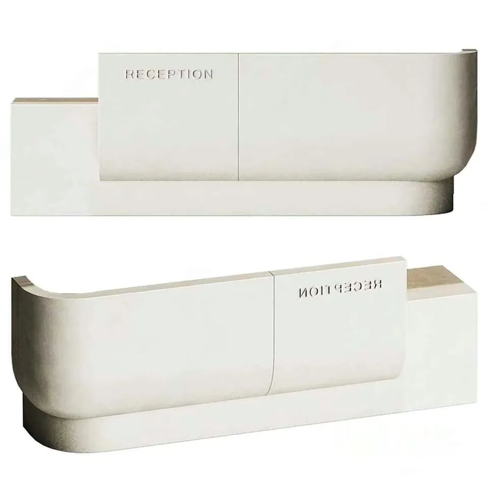 White Reception Desk 3D Model – 22792 – CORONA Render