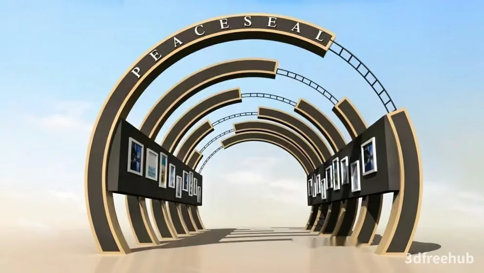 Peaceful Archway 3D Model – 17004 – VRAY Render