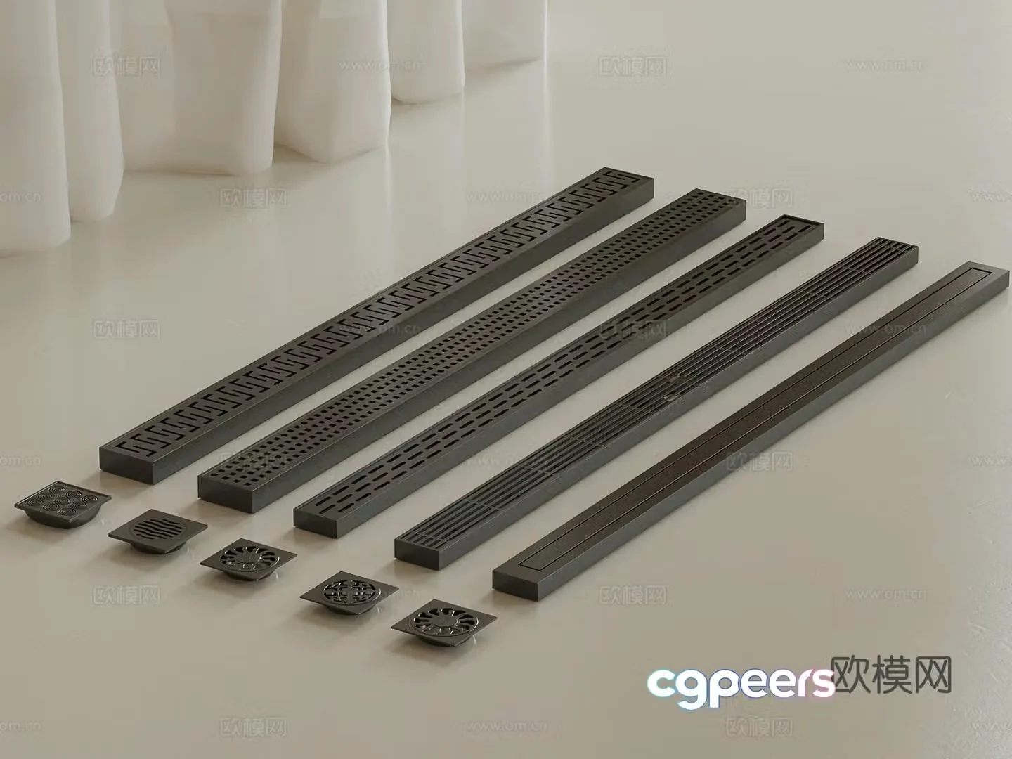 Modern floor drain 3d model