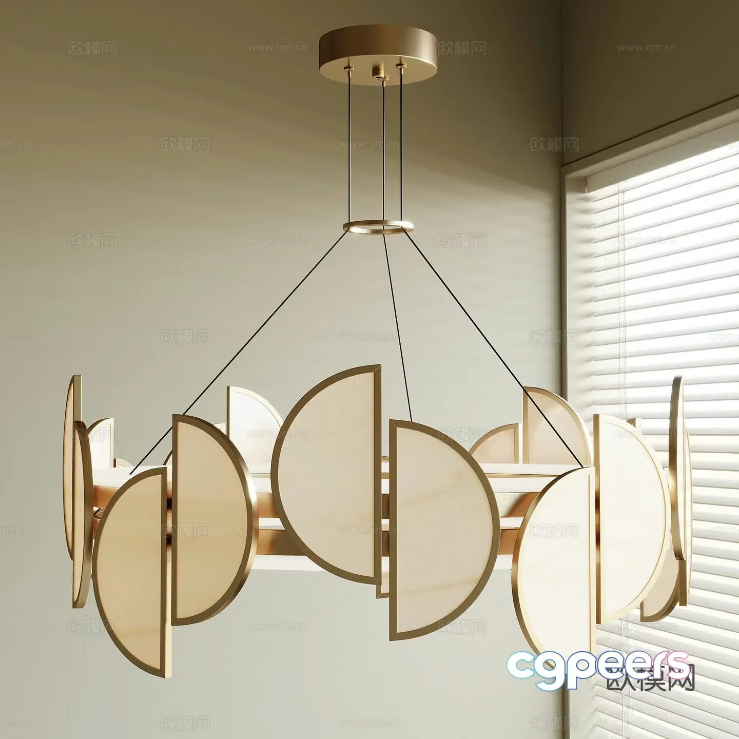 Modern chandelier 3d model