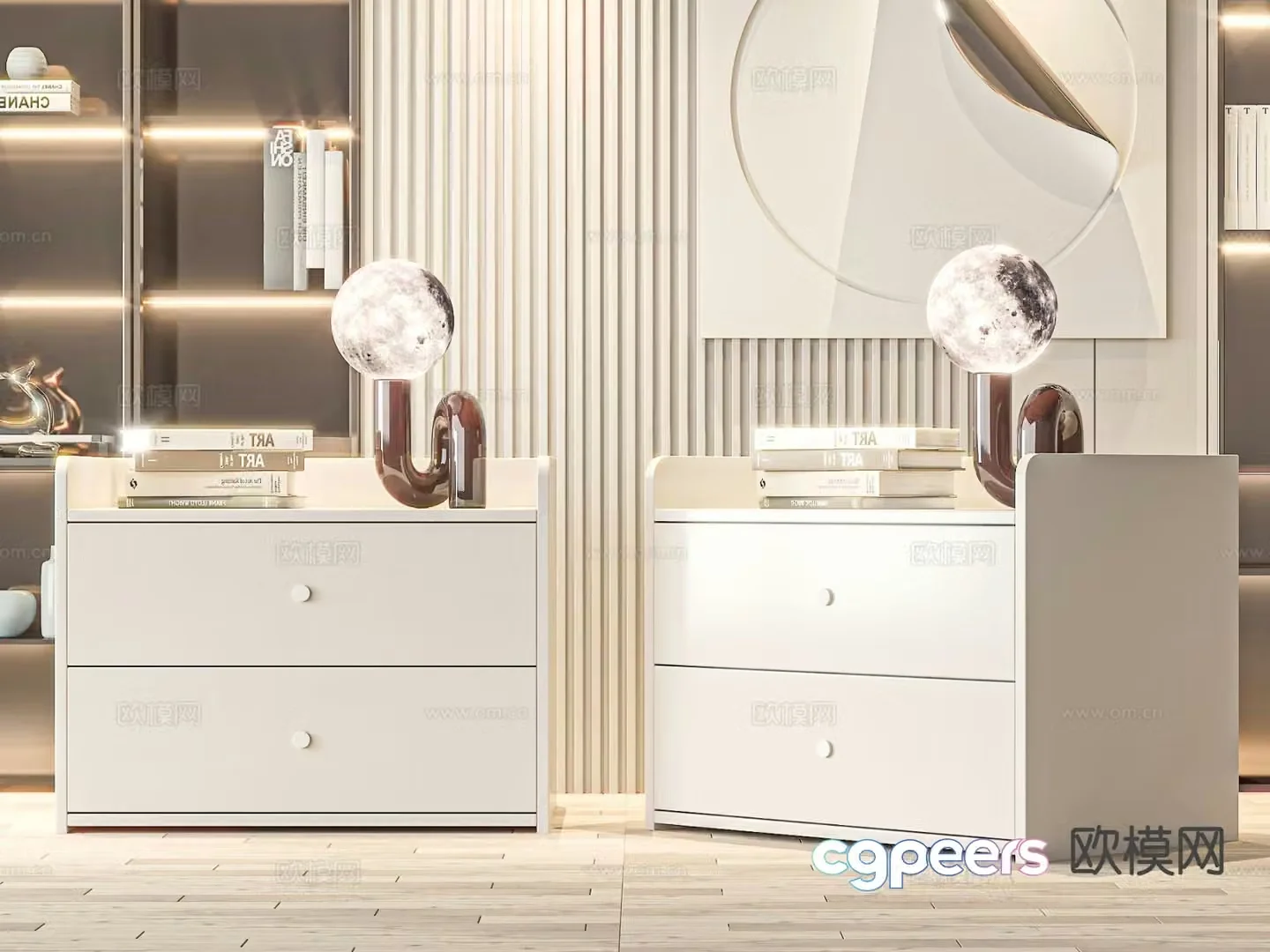 Modern bedside table 3d model