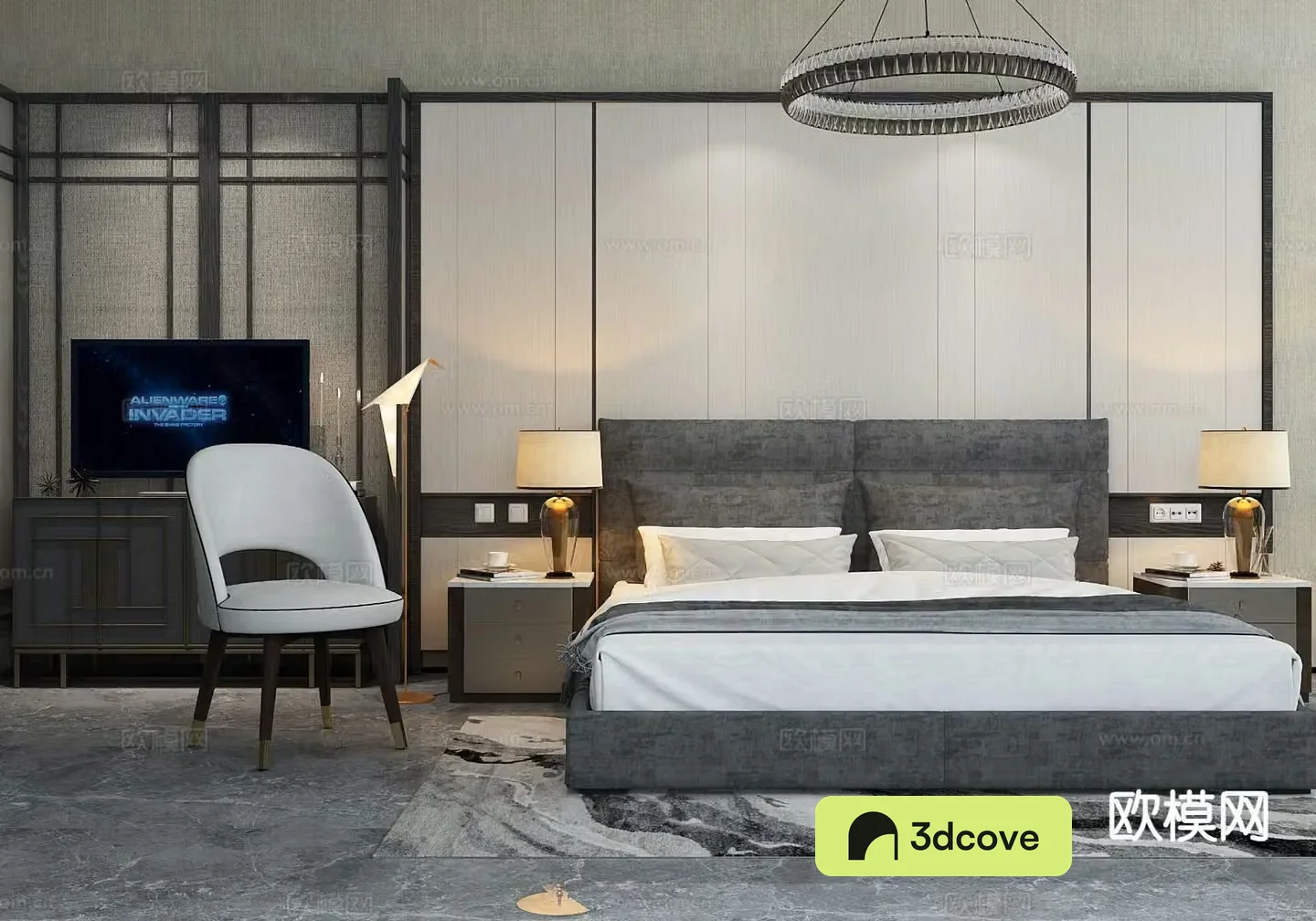 New Chinese style double bed