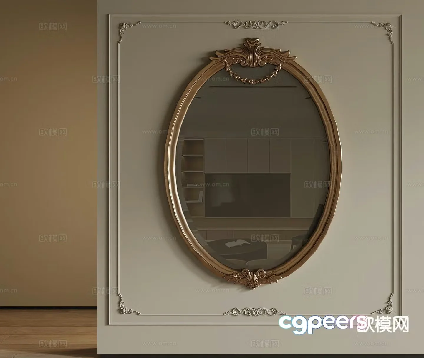 French mirror 3d model