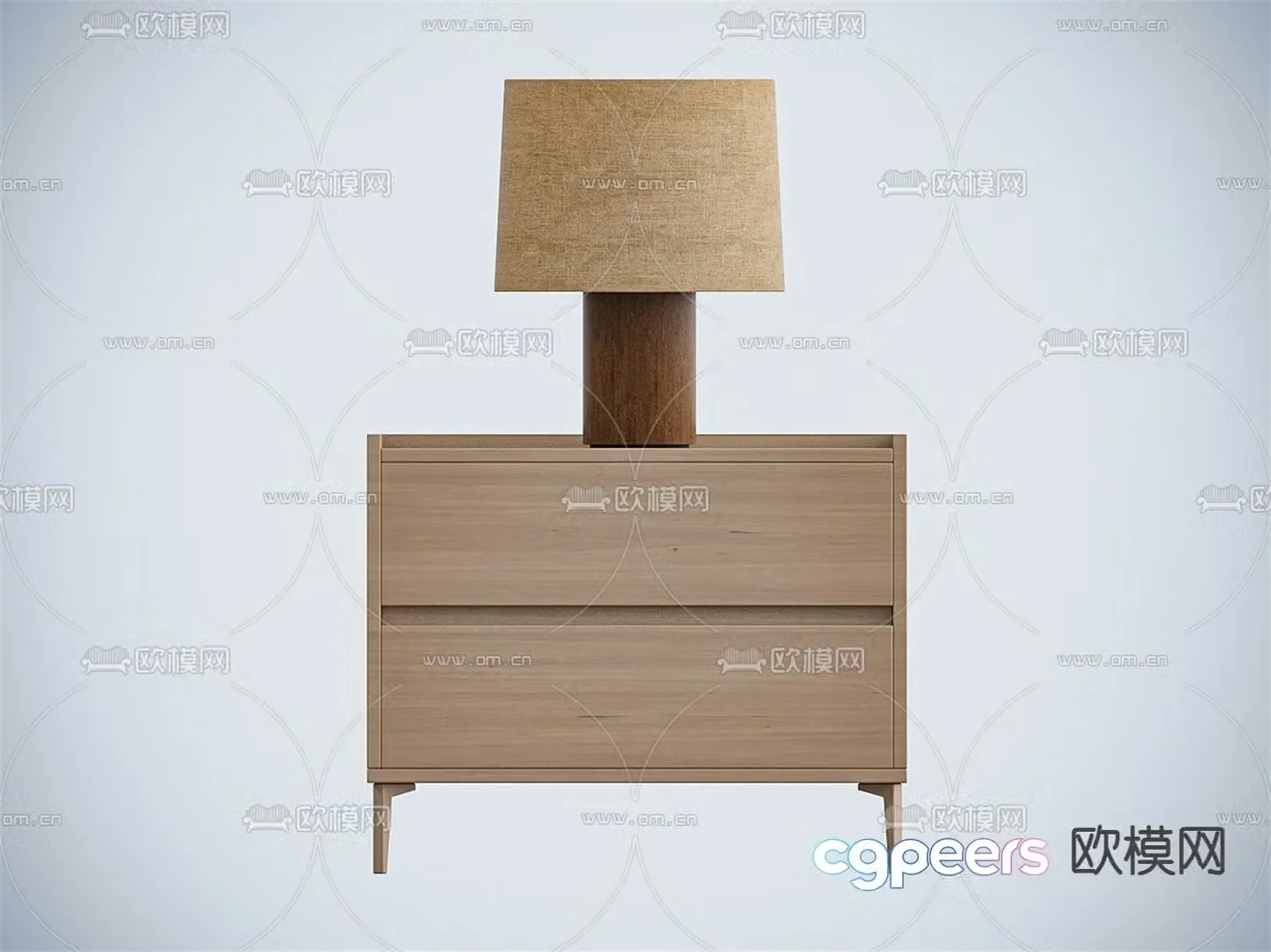 Simple bedside table 3d model