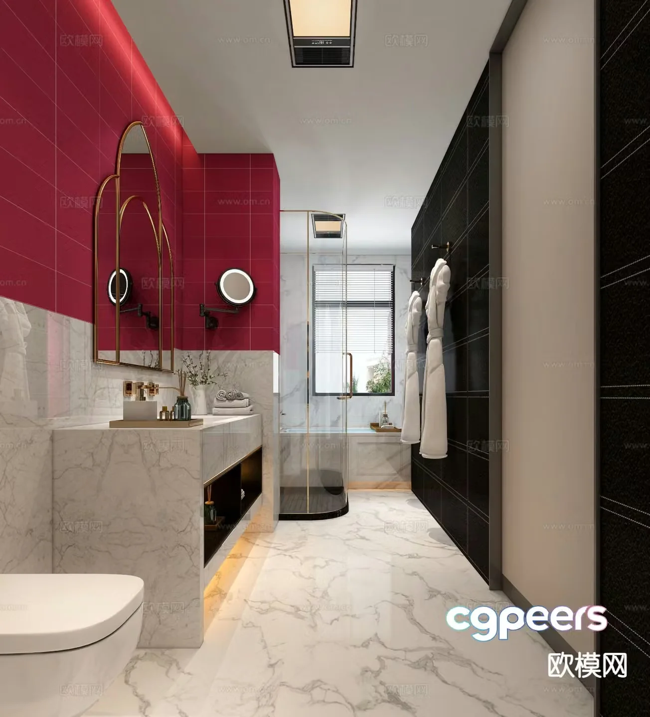modern bathroom toilet 3d model