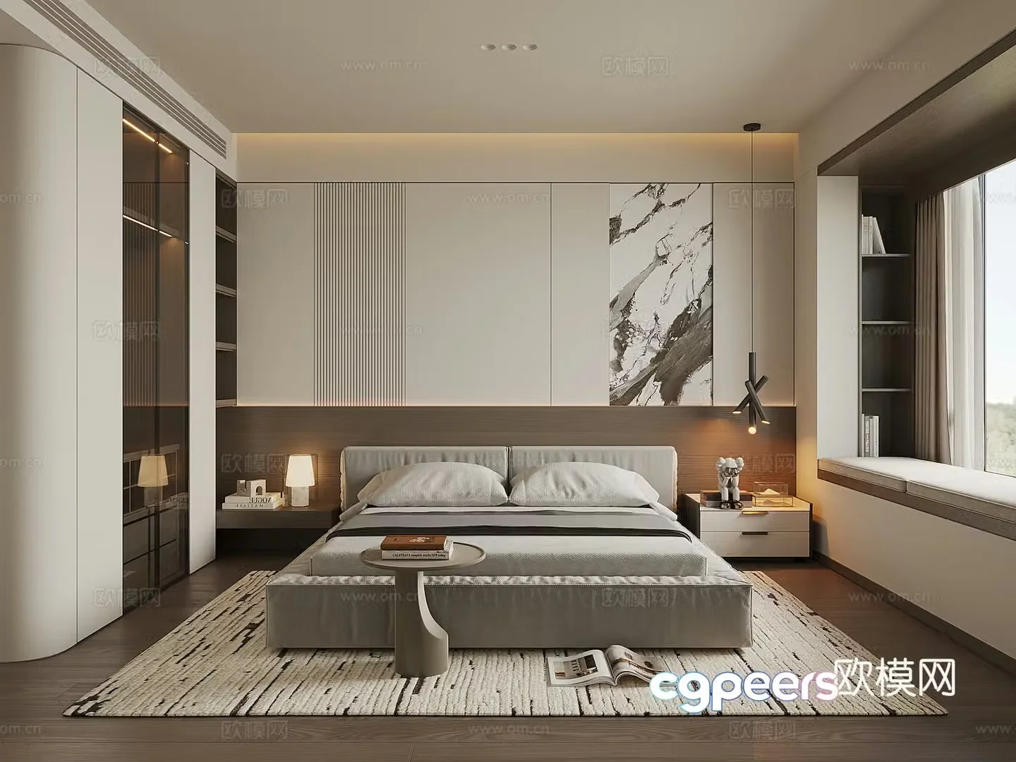 Modern home bedroom 3d model