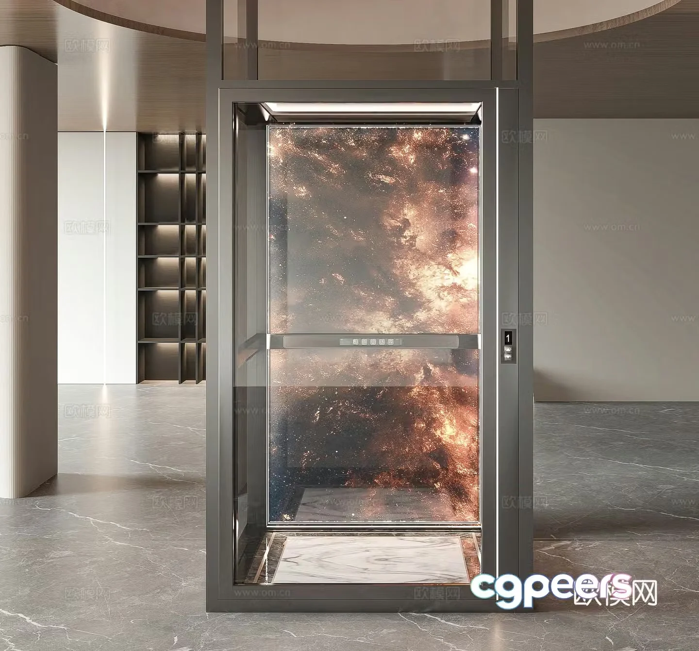 Modern elevator 3d model