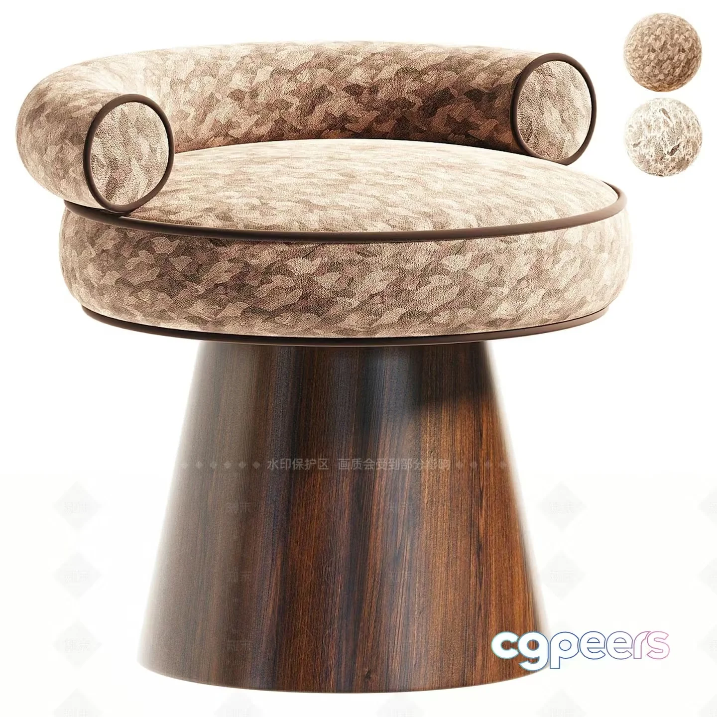 Modern Round Chair 3D Model – 10190 – VRAY Render
