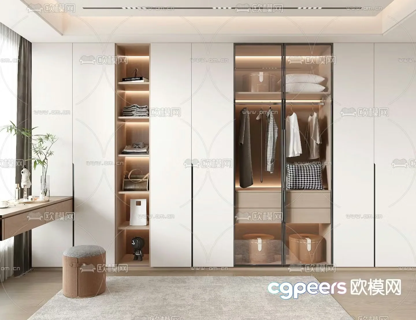 Modern wardrobe dresser 3d model