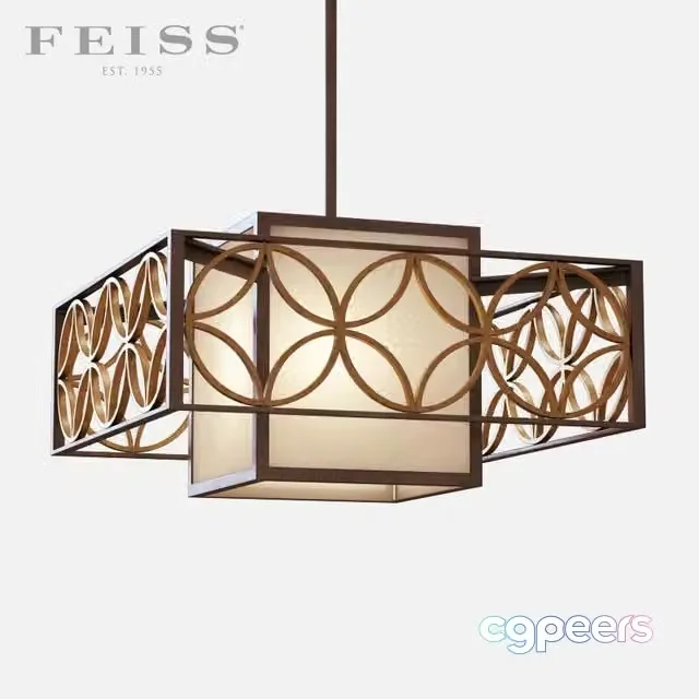 3ds Max Free – Feiss – Remy 2 Light Shade Pendant